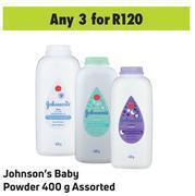 Game Johnson's baby powder 400g assorted- for any 3 offer