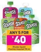 Rhodes squish pouches assorted-for any 5 x 110ml