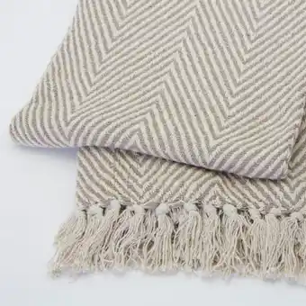 Whitehouse Cotton club ziggy throw - sand beige offer