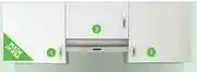 Sprint Kitchen Wall Cupboard Kit (1 Door White) L60cm x H58cm x D35cm