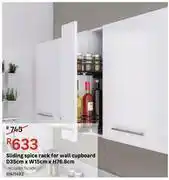 Leroy Merlin Delinia Sliding Spice Rack For Wall Cupboard D35cm x W15cm x H76.8cm offer