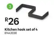 Leroy Merlin Splashback Kitchen Hook Set Of 4 offer
