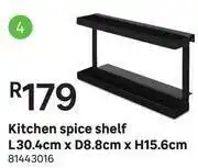 Leroy Merlin Splashback Kitchen Spice Shelf L30.4cm x D808cm x H15.6cm offer