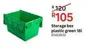 Leroy Merlin Plastic Green Storage Box 18L offer