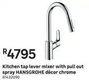 Leroy Merlin Hansgrohe Decor Chrome Kitchen Tap Lever Mixer With Pull Out Spray offer