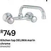 Leroy Merlin Delinia Marin Chrome Wall Mount Kitchen Tap offer