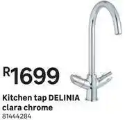 Leroy Merlin Delinia Clara Chrome Twin Lever Kitchen Tap offer