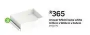 Leroy Merlin Space Home White Drawer H20cm x W60cm x D45cm offer