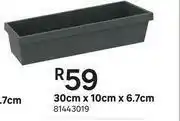 Splashback Kitchen Plastic Box Rail Or Drawer Dak Grey 30cm x 10cm x 6.7cm