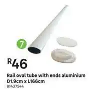 Leroy Merlin Rail Oval Tube With Ends (Aluminium) D1.9cm x L166cm offer