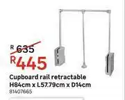 Leroy Merlin Cupboard Rail Retractable H84cm x L57.79cm x D14cm offer