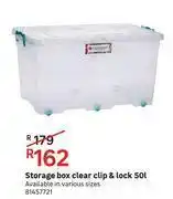Leroy Merlin Storage Box (Clear) Clip & Lock 50L offer