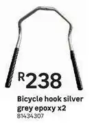 Bicycle Hook Silver Grey Epoxy x2
