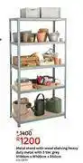 Leroy Merlin Metal Stand With Wood Shelving Heavy Duty Metal With 5 Tier (Grey) H196cm x W100cm x D50cm offer
