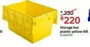 Leroy Merlin Storage Box Plastic (Yellow) 68L offer