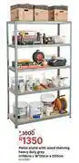 Leroy Merlin Metal Stand With Wood Shelving (Heavy Duty Grey) H196cm x W120cm x D50cm offer
