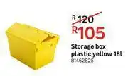 Leroy Merlin Storage Box Plastic (Yellow) 18L offer