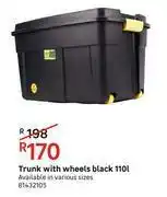Leroy Merlin Trunk With Wheels (Black) 110L offer