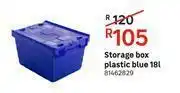 Leroy Merlin Storage Box Plastic (Blue) 18L offer