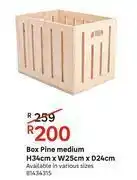 Leroy Merlin Box Pine (Medium) H34cm x W25cm x D24cm offer