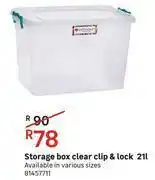 Leroy Merlin Storage Box (Clear) Clip & Lock 21L offer