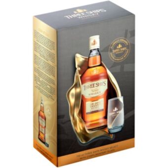 Shoprite Liquor Three ships premium select whisky with glass 750ml offer