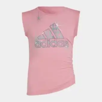 Totalsports Girls adidas dance pink/silver tank offer