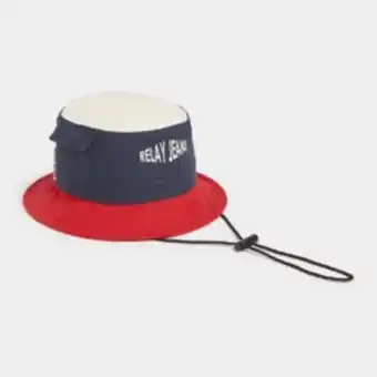 Rj navy/red canvas boonie hat