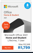 First Shop Microsoft office 2021 home and student offer