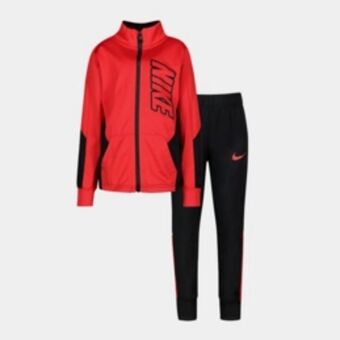 Totalsports Boys nike toddler red & black tracksuit offer