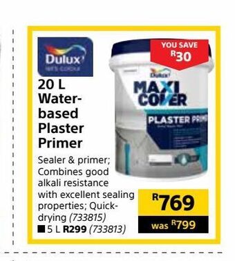 Builders Warehouse 20 l  water- based  plaster primer offer