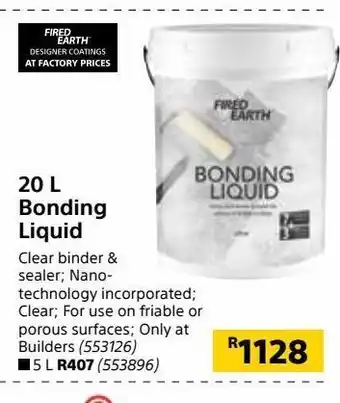 Builders Warehouse 20 l bonding liquid offer