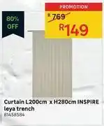 Leroy Merlin Inspire curtain leya trench l200cm x h280cm 81458584 offer