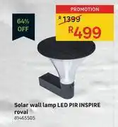 Leroy Merlin Pir inspire solar led wall lamp offer