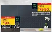 Leroy Merlin Wall tile ceramic archi navy 800 x 265mm (2.332 sqm/box) 81449351-per sqm offer