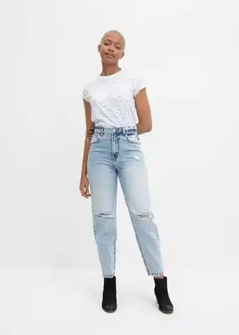 Ripped ultra high rise mom jeans
