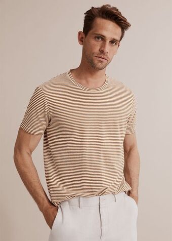 Woolworths Cotton linen stripe t-shirt offer
