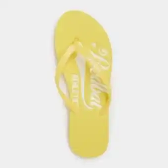 Sportscene Redbat women's yellow/white flip flop offer