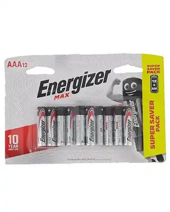 Cape Union Mart Energizer max aaa battery 12-pack offer