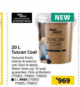 Builders Warehouse 20 l tuscan coat offer