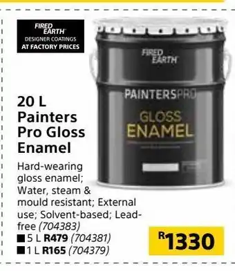 Builders Warehouse 20 l painters pro gloss enamel offer