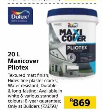Builders Warehouse 20 l maxicover pliotex offer