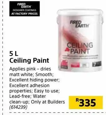 Builders Warehouse 5 l ceiling paint offer