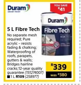 Builders Warehouse 5 l fibre tech offer