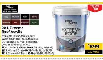 Builders Warehouse 20 l extreme roof acrylic offer
