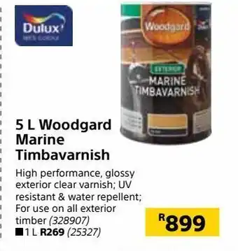 Builders Warehouse 5 l woodgard marine timbavarnish offer