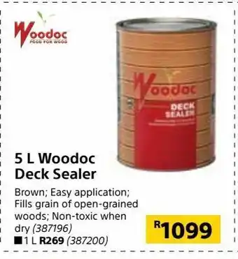 Builders Warehouse 5 l woodoc deck sealer offer