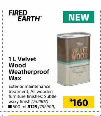 Builders Warehouse 1 l velvet wood weatherproof wax offer