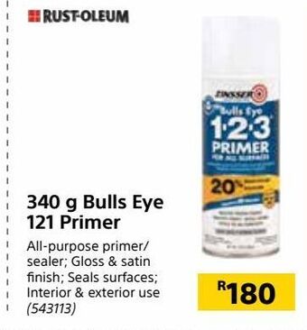 Builders Warehouse 340 g bulls eye 121 primer offer