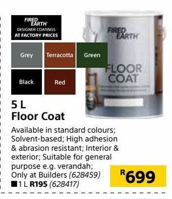 Builders Warehouse 5 l floor coat offer